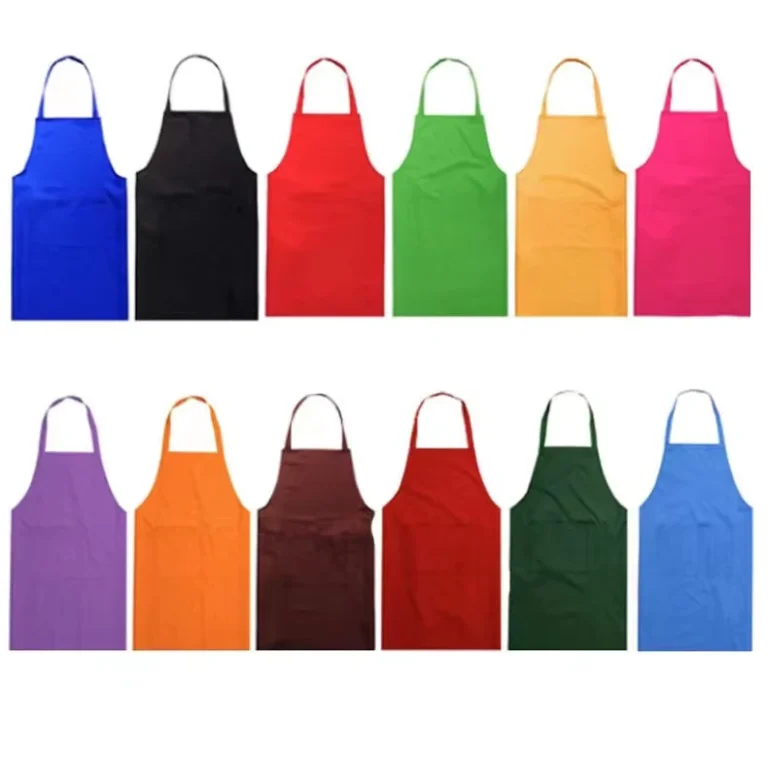 Unisex-Black-Cotton-Polyester-Canvas-Bib-Apron-for-Bars-Cooking-Gardening-and-Kitchens-with-Custom-Logo