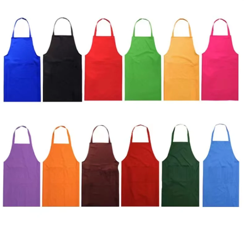 Unisex Black Cotton-Polyester Canvas Bib Apron for Bars, Cooking, Gardening, and Kitchens with Custom Logo