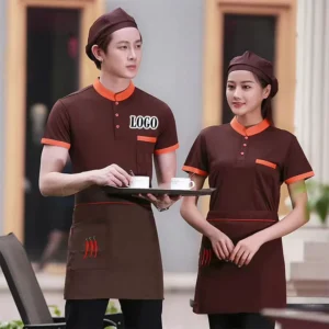 Unisex Breathable Chef Uniform Shirt for Kitchen Hotel Restaurant Cafe Catering Staff