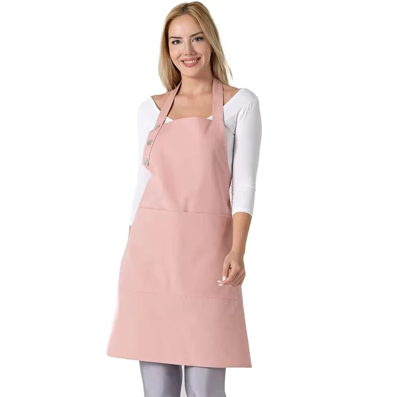 Unisex Cafe Restaurant Bib Apron Long Personalized Logo Chef Cooking Kitchen Apron