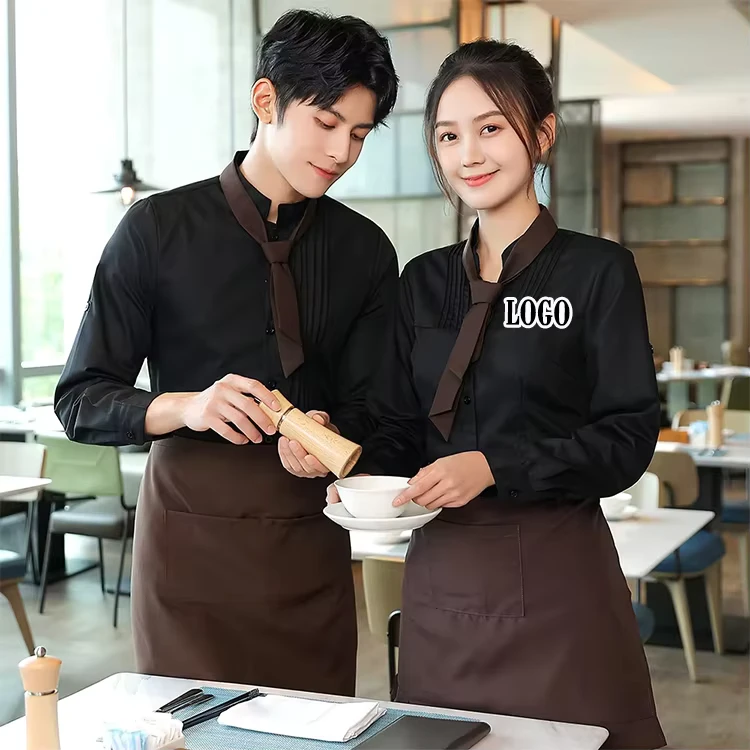 Unisex Cafe and Bar Waiter Staff T-Shirt Uniform