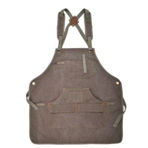 Unisex Canvas Apron for Hairdressers, Restaurants, Bars, and Milk Tea Shops with Heat Transfer Printing