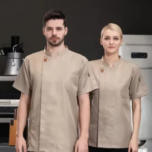 Unisex Chef Jacket Summer Kitchen Shirts Hotel Restaurant Waiter Chef Uniform Bakery Catering Working Clothes Chef Uniform