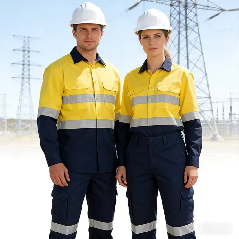Unisex-Construction-Mining-Coal-Oil-Gas-Traffic-Reflective-Safety-Hi-Vis-Workwear-Custom-Logo-Worker-Uniform-Security-Work-Shirt