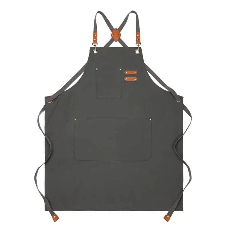 Unisex-Cotton-Canvas-Waist-Bib-Apron-Adjustable-Cross-Back-Pockets-Durable-Washable-Good-for-Woodworking-Garden-Art-Cleaning