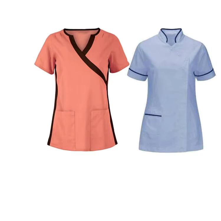 Unisex-Cotton-Nurse-Uniform-with-Anti-Static-Fabric-and-Short-Sleeves