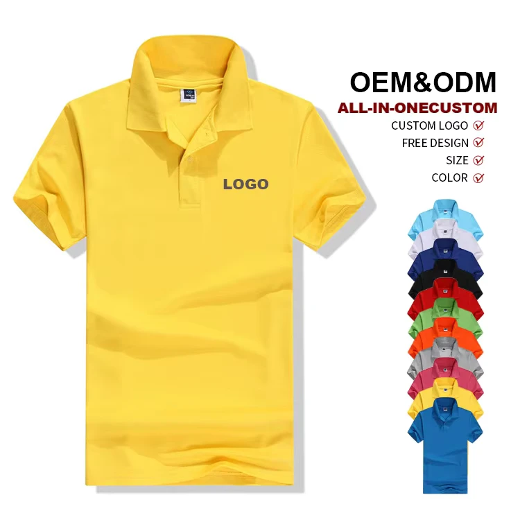 Unisex-Cotton-Polo-Shirt-Embroidered-Sports-and-Business-Work-Uniform