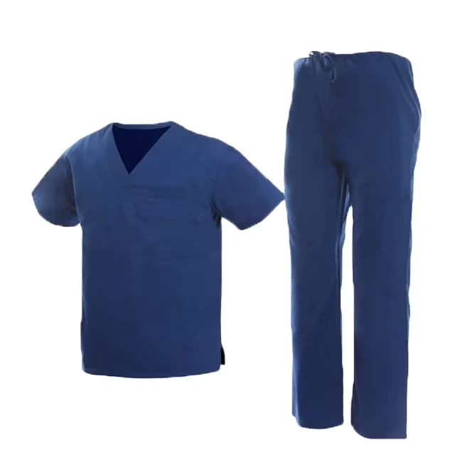 Unisex Cotton-Polyester Medical Scrubs for Nurses