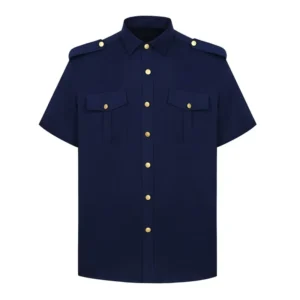 Unisex Cotton Short-Sleeve Worker Uniform Shirt, Jacket, Skirt, and Fitness Pants for Hotel Waiters