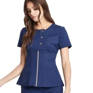 Unisex Cotton Surgical Scrub Set with Wide-Top Design