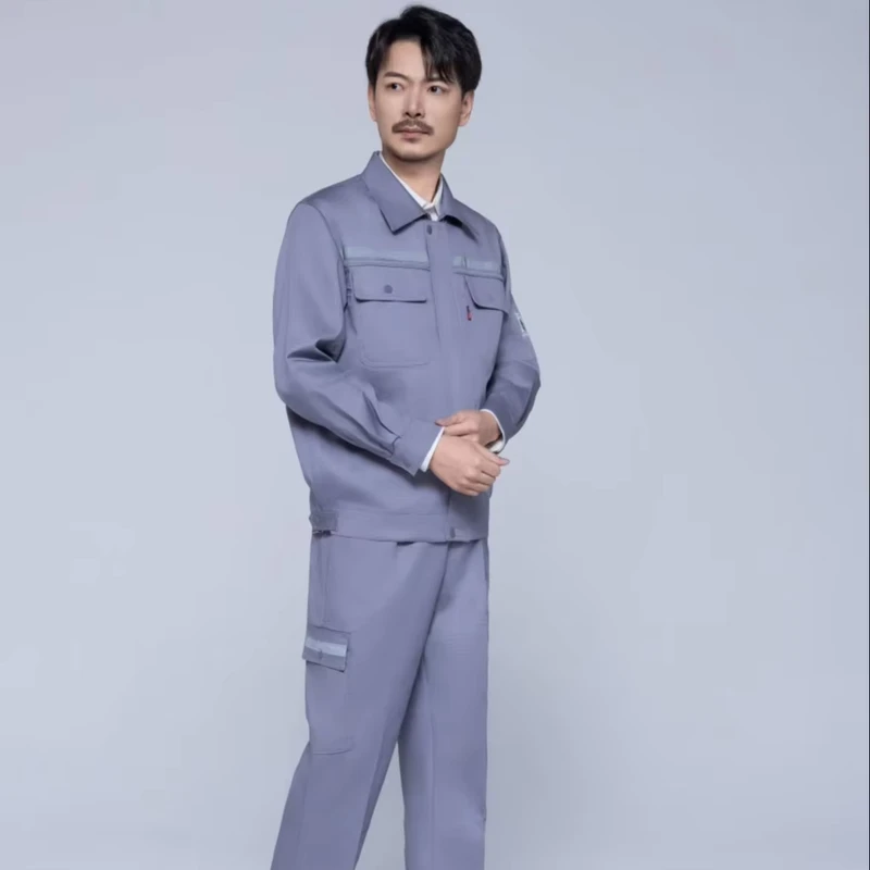 Unisex Customizable Breathable Cotton Industrial Worksuit Reflective Work Clothes for Men and Women Anti Static for Mining