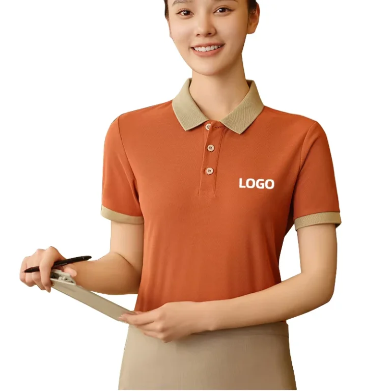 Unisex-Customized-Logo-Short-Sleeve-Polo-Shirt-Restaurant-Waitress-Uniform-with-Logo-for-Cafe-Bar-Hotel-Kitchen-Use