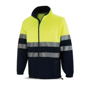 Unisex Flame Retardant Visibility Green High Hi Vis Knitted Fleece Jacket