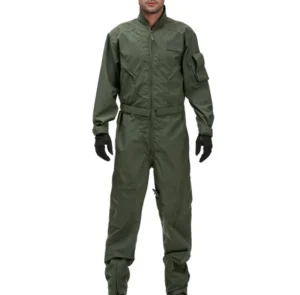 Unisex Green Nomex Flight Suit Pilot Coveralls Airline Uniform