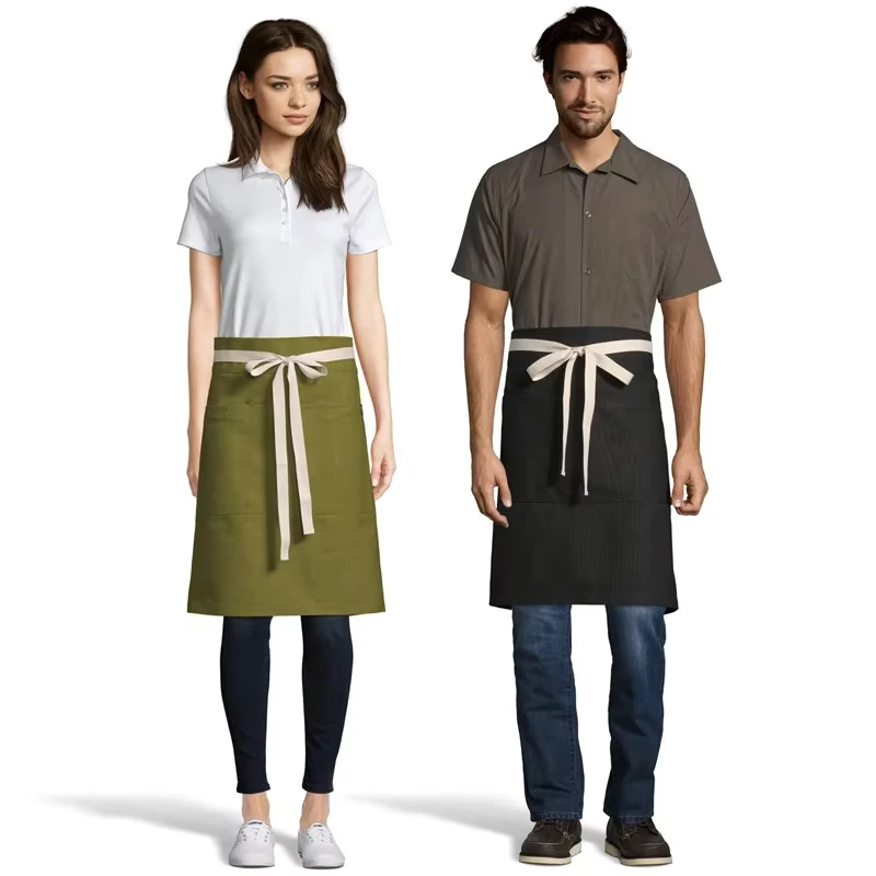 Unisex Half Waist Kitchen Cooking Apron