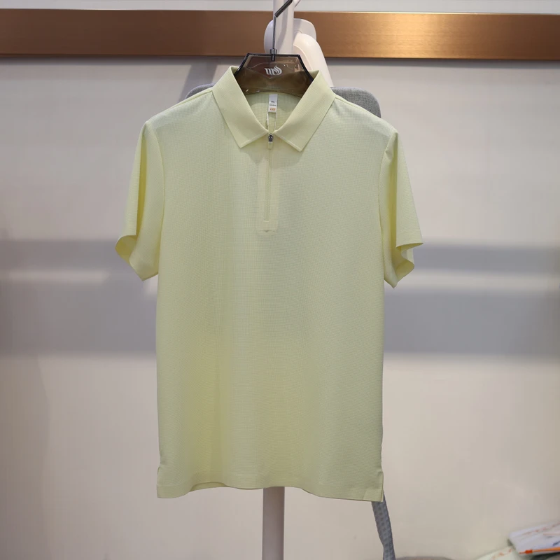 Unisex Half-Zip Sports Polo Shirt Short Sleeve