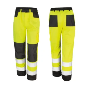 Unisex High Visibility Lightweight Cotton Work Pants Multi Color Reflective Tape Customizable Logo Safety Workwear