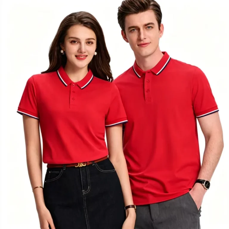 Unisex-Knit-Polo-Shirt-Short-Sleeve-Breathable-Sportswear-Team-Uniform-for-Work-and-Outdoor-Activities