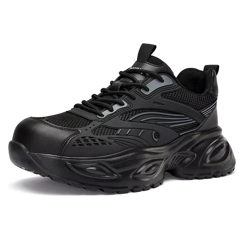 Unisex Lightweight Mesh Work Safety Shoes Plastic Toe Anti-Slip Puncture-Proof Midsole