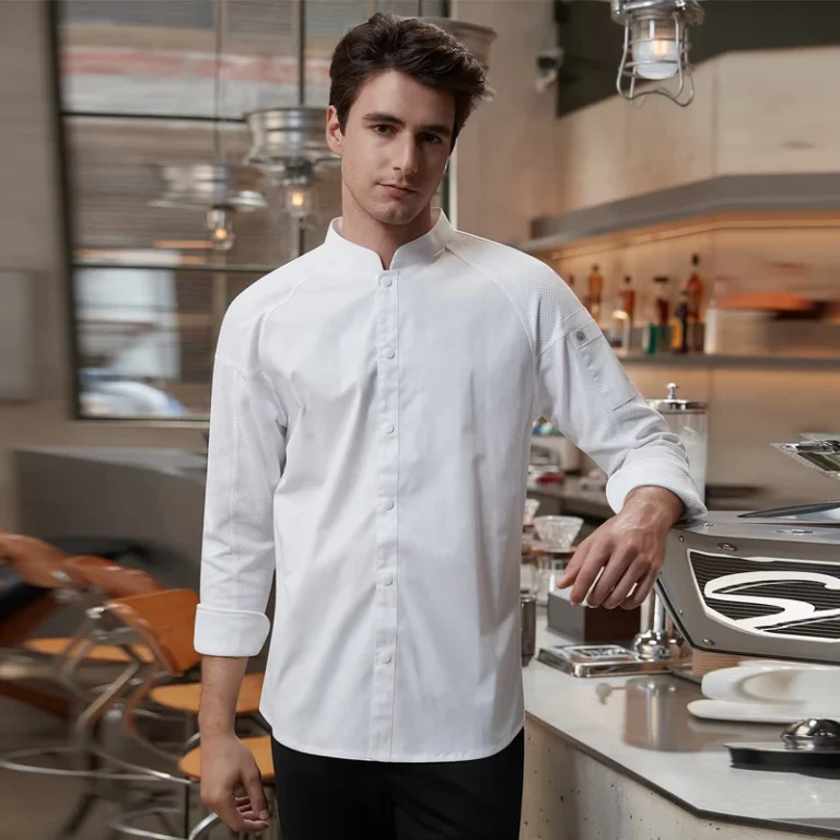 Unisex-Long-Sleeve-Chef-Jacket-Single-Breasted-Kitchen-Cooking-Uniform-for-Restaurant-and-Bar