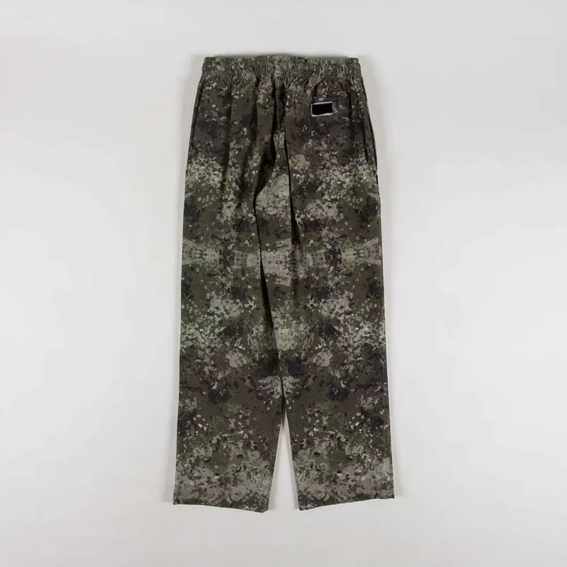 Unisex Loose Wide-Leg Casual Cargo Pants, Camo Print