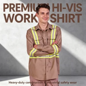 Unisex Mechanic Work Coverall Breathable Cotton Hi Vis Shirt Coat Uniform Resistant High Visibility Work Wear Uniform
