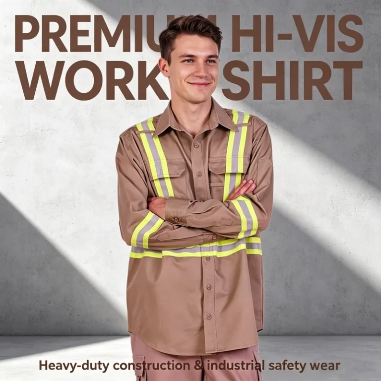 Unisex-Mechanic-Work-Coverall-Breathable-Cotton-Hi-Vis-Shirt-Coat-Uniform-Resistant-High-Visibility-Work-Wear-Uniform