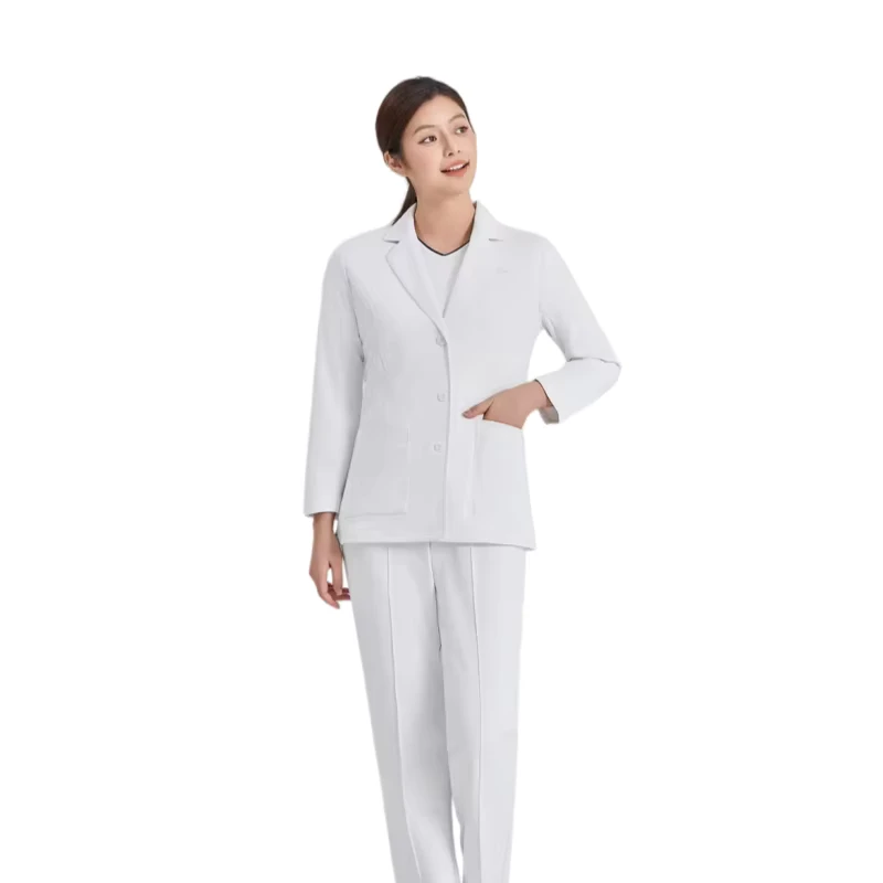 Unisex Medical Lab Coat Polyester Dobby Fabric Hospital Use ODM Supply