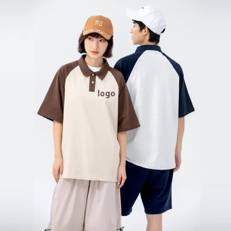 Unisex-Mens-100-Cotton-Casual-Polo-T-Shirt-Breathable-Jersey-with-Short-Sleeve-Custom-Logo-Print-Loose-Fit-Team-Shirt