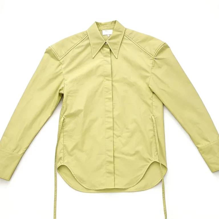 Unisex-Mens-Solid-Color-Business-Casual-Shirt-Long-Sleeve-Curved-Hem-Side-Drawstring