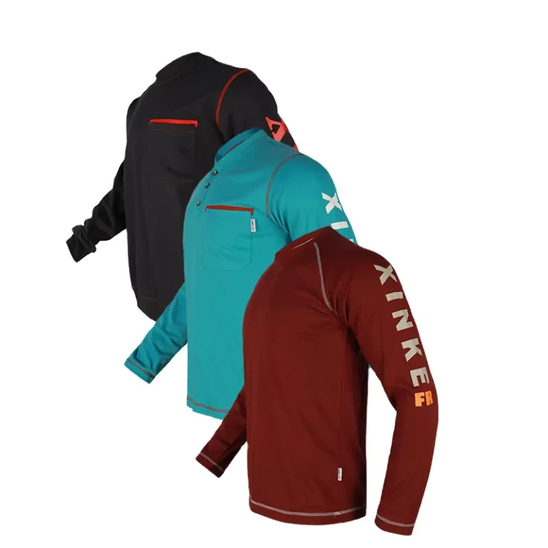 Unisex-NFPA2112-HRC2-FRC-Workwear-Clothing-Cotton-Flame-Retardant-Work-Shirt-For-FR-Workwear