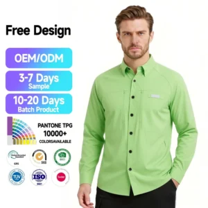 Unisex Plus Size Long Sleeve Fishing Shirt Spandex Polyester Breathable Quick Dry UPF 50+ UV Protection Custom Sublimation