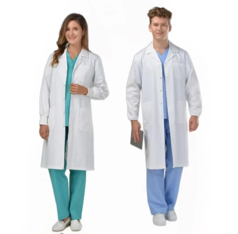 Unisex-Polycotton-Woven-Doctor-Lab-Coat-Uniform-with-Anti-Static-and-Needle-Detection-Features