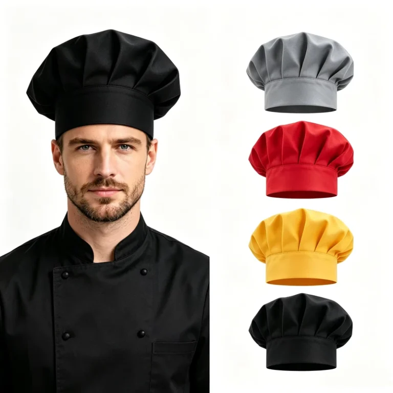 Unisex-Polyester-4-Way-Stretch-Chef-Hat-Breathable-Durable-Solid-Color-Work-Cap-for-Kitchen-Hospital-Catering-Staff