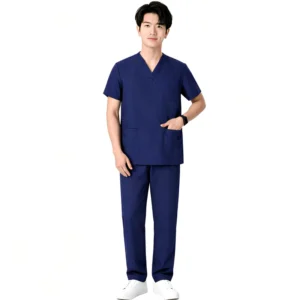 Unisex Polyester Medical Scrub Set for Hospital Use Doctor Nurse Work Uniform