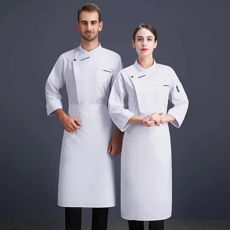 Unisex Restaurant Chef Uniform Set Short-Sleeve Polyester