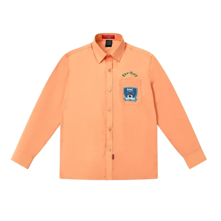 Unisex-School-Uniforms-For-Children-Long-Sleeve-Shirt-School-Boys-Orange-Dress-Shirt