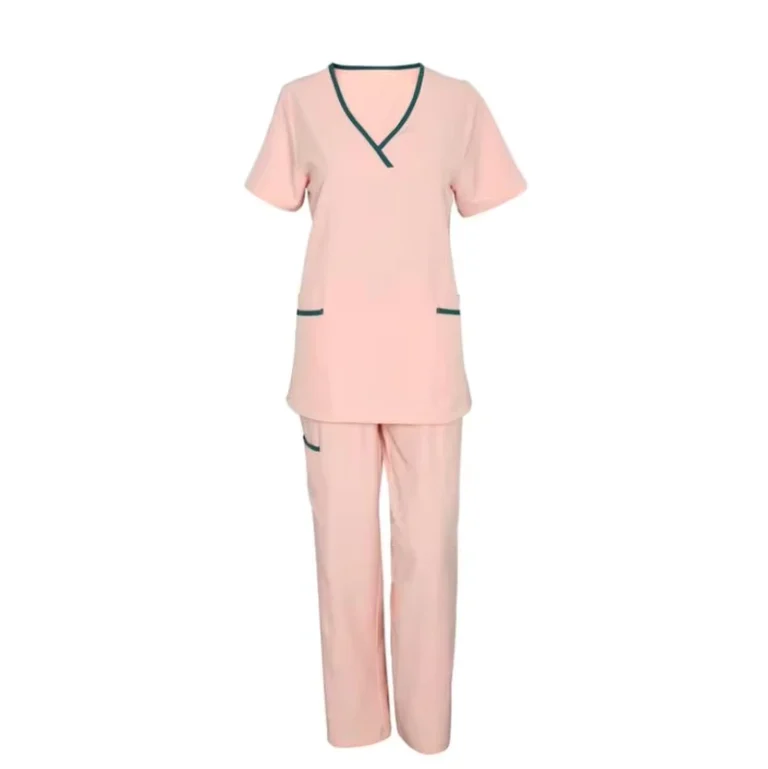 Unisex-Scrub-Sets-Twill-Fabric-Tunic-Shirt-Short-Sleeves-Polyester-Cotton-Hospital-Use-Tj-Shengri-Brand