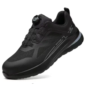 Unisex Summer Work Shoes with Rotary Button, Knit Mesh, and TPU Sole