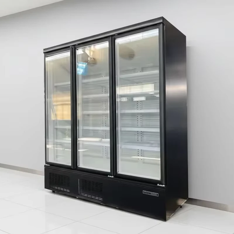 Upright Freezer with Glass Doors Display Freezer for Store Commercial Freezer Refrigeration Equipment