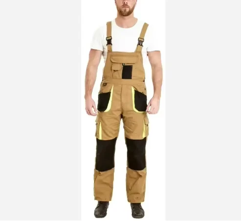 Utility Durable Muti Pocket Carpenter Bib Pants Cargo Work Bib Overall With Knee Pad Pocket Flame-Resistant Pants & Bib Overalls
