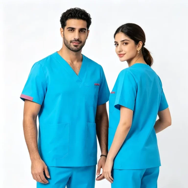 V-Neck-Medical-Uniform-Care-Scrub-Set-Custom-Logo-Comfortable-Durable-Beauty-Salon-Dental-Clinic-Doctor-Nurse-Set