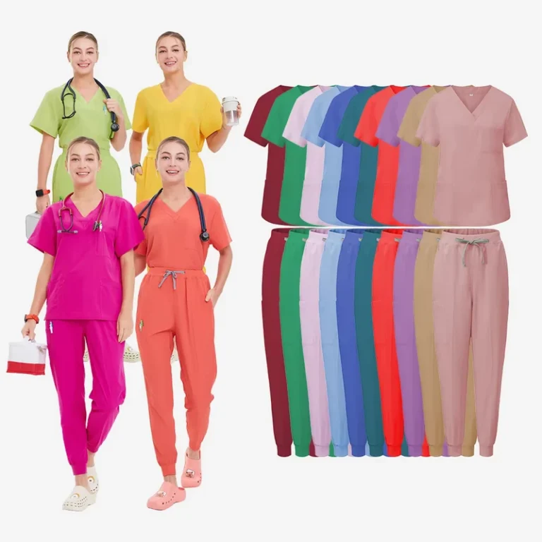 V-Neck-Nursing-Scrub-Uniform-Top-and-Jogger-Medical-Set-for-Women-and-Men-4-Way-Stretch