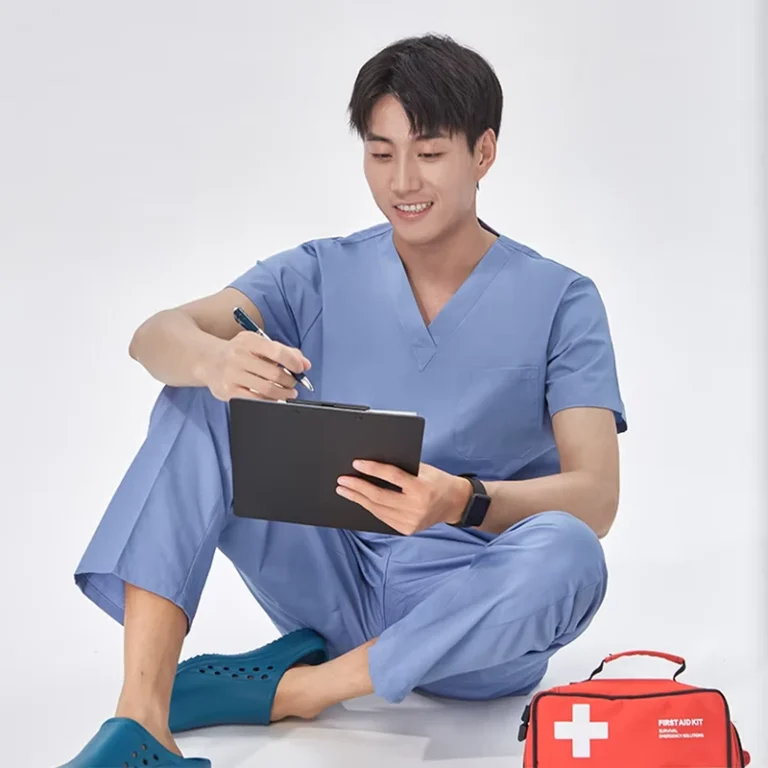 V-neck-Straight-Top-Pants-Scrub-Sets-Fashion-Unisex-Medical-Scrub-Sets-Pet-Hospital-Doctor-Nursing-Suits-Nurse-Uniforms101