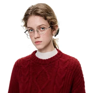 VEGA CHANG Winter New Women’s Christmas Red Cable Knit Sweater with White Top Black Floral Skirt