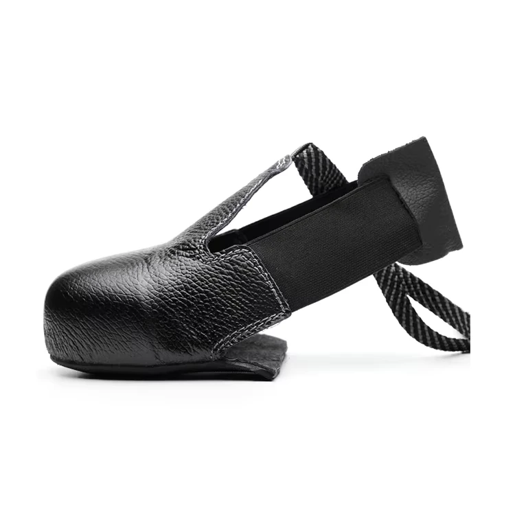 Visitor Safety Toe Overshoes Leather Toe Protective Steel Foot Cover with Straps
