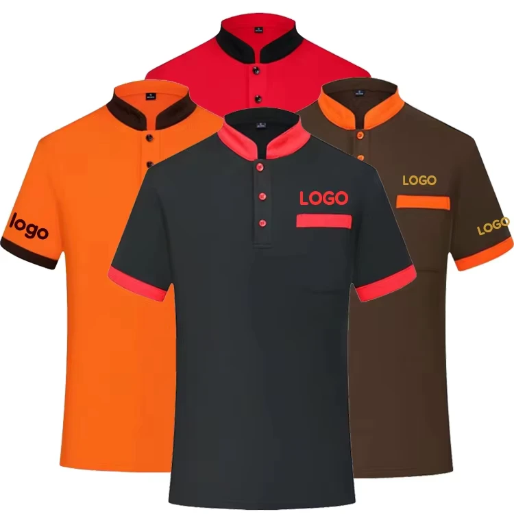 Waiter Uniform Flax Polo Shirt for Restaurant, Hotel, Kitchen, Cafe and Bar Staff