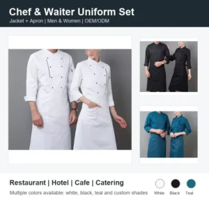 Waiter Uniform Set with Apron