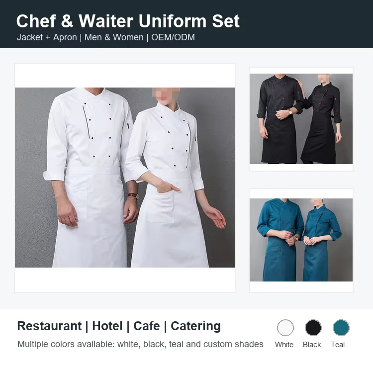 Waiter Uniform Set with Apron