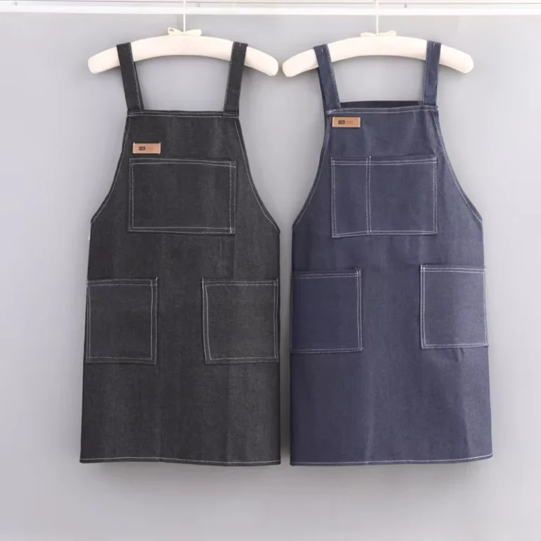 Waitress-Restaurant-Bar-Sleeveless-Denim-Apron-with-Tool-Pockets